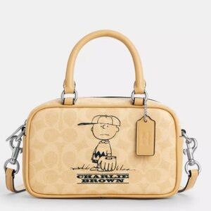 Coach Charlie Brown Tan Satchel